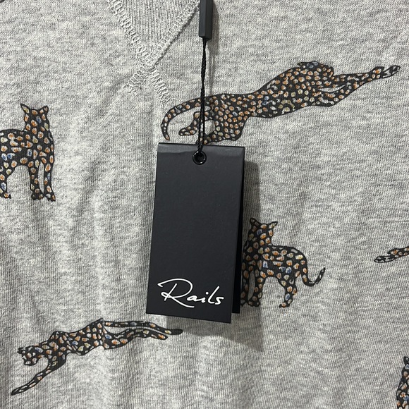 NEW • Rails • Jaguar Heather Gray Crew Neck Sweatshirt XS Womens - Picture 5 of 5